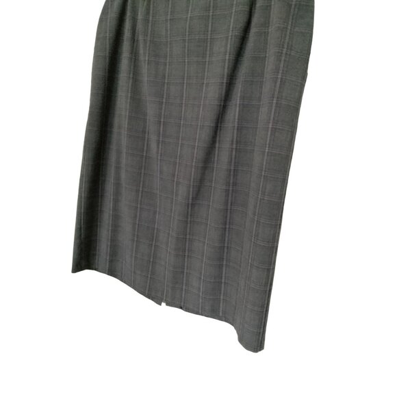 Sag Harbor Plus Size 22W Plaid Skirt Elastic Sides Back Button & Zip Closure - Picture 4 of 8
